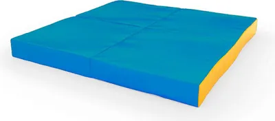 Produktbild von Turnmatte Comet Gymnastikmatte 100x100x10 (4 Stück) blau/gelb