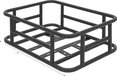 Image de Panier arrière, construction en fer durable, capacité de charge élevée, noir