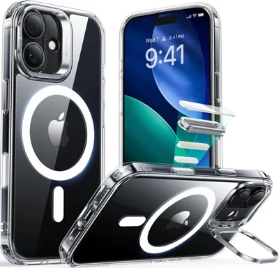 Obrázek produktu pro Pouzdro na mobilní telefon pro iPhone 17, ESR Classic Hybrid Kickstand s MagSafe, průhledné bílé