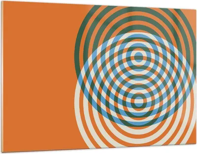 Produktbild von Bilder auf glas - Einteilig - Abstraktion Modern Kreise - 120x80cm - Glasbilder - Wandbilder - Bilder - Wanddekoration aus Glas - Glas Bilder - Wandbild auf Glas - GAA120x80-4448