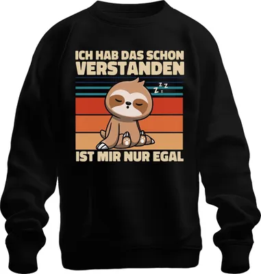 Obrázek produktu pro Už jsem pochopil, že je mi to jedno Sloth Saying Funny Uni mikina, černá, L