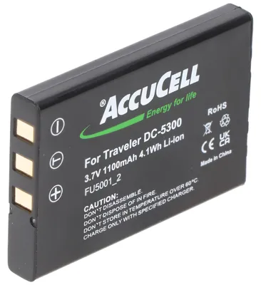 Productafbeelding van AccuCell batterijen, geschikt voor de Somikon DV-920. HD batterij