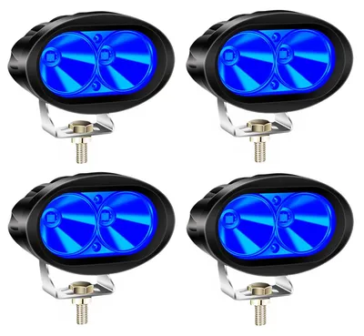 4x blaue LED-Sicherheitsleuchten für Gabelstapler, 12-80V, IP68