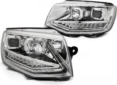 Produktbild von Scheinwerfer DRL LED Tagfahrlicht passend für VW T6 Bj. 15-19 Chrom mit dynamische Blinker