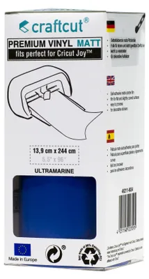 Produktbild von craftcut® Premium Plotterfolie matt 34 ULTRAMARINE 13,9 x 244 cm