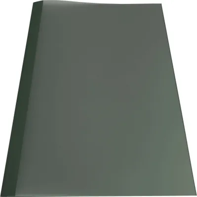 Produktbild von POV Premium Thermobindemappen, 270g/m², Leinenstruktur, dunkelgrün, glasklare Folie, 9 mm (für 81 - 90 Blatt 80g/m² Papier)