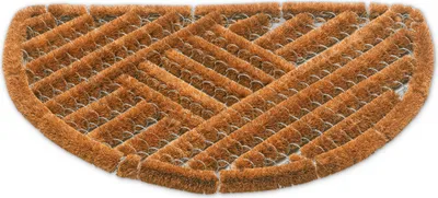 Image de Tapis de coco naturel semi-circulaire 40x60 cm Tapis de propreté