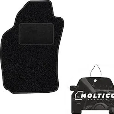 Produktbild von moto-MOLTICO Fahrer Fußmatte Auto Velours Fahrerseite Autoteppiche Schwarz Fahrermatte 1-teilig passend für Nissan Cube 2003-2005