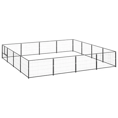 Obrázok produktu pre Koterec pre psy čierny 16 m² oceľ