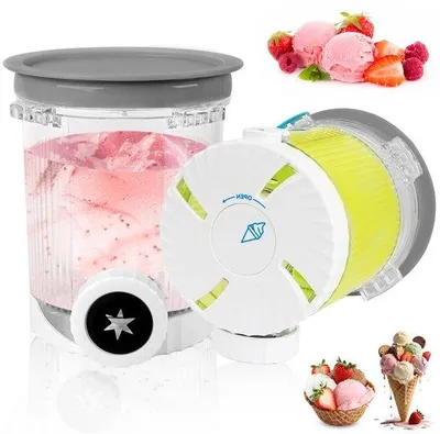 Produktbild von Cremetöpfe NC701EU, 2 Behälter für CREAMi Eis und Eismaschine, 480 ml, Zubehör für Ninja Eismaschine, Spülmaschinenfest