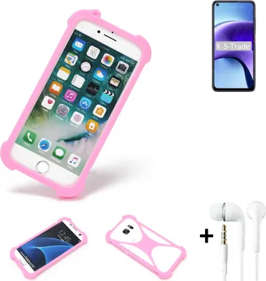 Produktbild von K-S-Trade Bumper + Kopfhörer kompatibel mit Xiaomi Redmi Note 9T Handy Hülle Schutzhülle Silikon Schutz Hülle Cover Case Silikoncase Silikonbumper