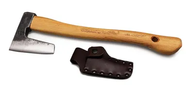 Produktbild von Krumpholz, Jägerbeil mit Hickory-Kuhfuß-Stiel und mit Lederschutz