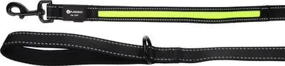 Zdjęcie produktu dla Smycz Flamingo Flitzy czarno-żółta, wymiary: 130 cm / 25 mm