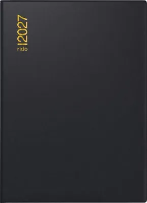 Produktbild von rido/idé 7013202907 Taschenkalender Mod. perfect/Technik I 2027 A6, Kunststoff, schwarz