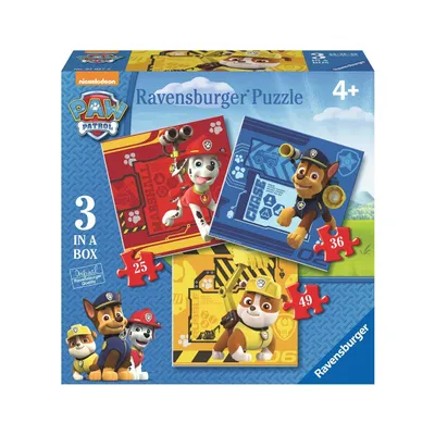 Obrázok produktu pre Ravensburger Tlapková patrola: Rubble, Marshall a Chase; 25/36/49 kusov