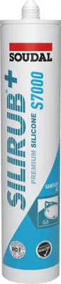 Immagine prodotto di Silicone sanitario premium Silirub+ S7000 Cartuccia da 310 ml manhatten 847