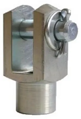 Produktbild von 1 Stück - Gabelkopf 8x16 - M8 mit Splintbolzen DIN 71751 verzinkt