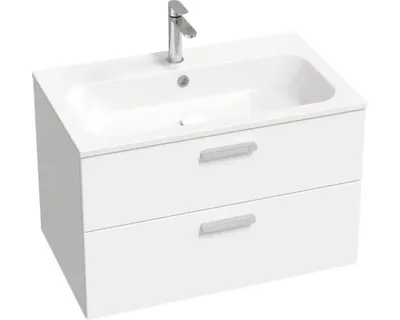 Obrázok produktu pre Kúpeľňová skrinka pod umývadlo RAVAK Chrome II biela vysokolesklá 800 x 500 x 490 mm X000001774