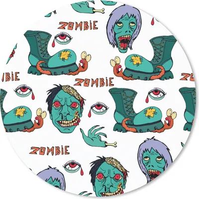 Produktbild von MuchoWow® Mauspad Mousepad Teenager - Zombie - Schuhe 20x20 cm - Mousepads - Maus Mat - Pad - Mausunterlage - Schreibtischmatte