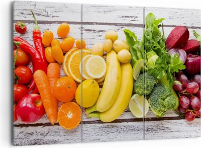 Produktbild von Bild auf Leinwand - Leinwandbild - Essen Gemüse Essen frisch - 165x110cm - Wand Bild - Wanddeko - Leinwanddruck - Bilder - Kunstdruck - Wanddekoration - Leinwand bilder - Wandkunst - CE165x110-2888