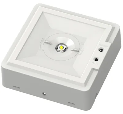 Produktbild von Ecolite Notleuchte mit SMD-Technologie, 2,8 W, Ni-Cd-Akku, 3 Std. Leuchtdauer, 5000 K, Schutzart IP20, runder Diffusor TL8011LK-LED
