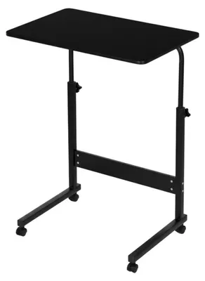 Productafbeelding van ModernHome TH-LD-1 Tafel voor laptop met wielen, geschikt voor naast het bed of de fauteuil, zwart