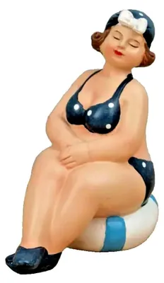 Produktbild von Deko Figur Badenixe Dicke Dame im Badeanzug