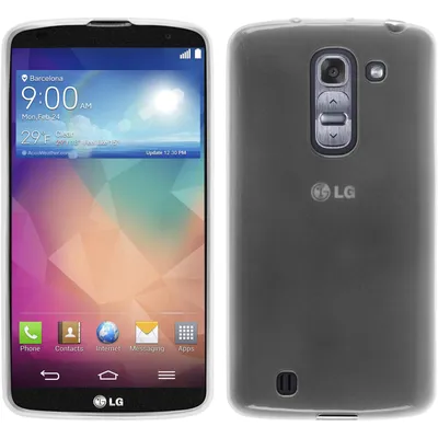 Produktbild von PhoneNatic Case kompatibel mit LG G Pro 2 - weiß Silikon Hülle transparent + 2 Schutzfolien