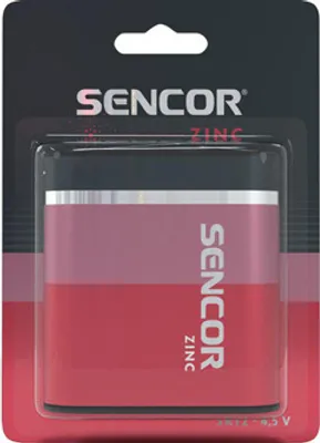 Obrázek produktu pro Zinkouhlíková baterie, 3R12, 3R12, 4,5 V, Sencor, blistr, 1 balení