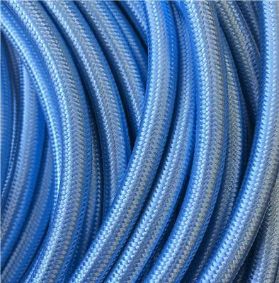 Produktbild von Kopp Textilkabel 3-adrig Stoffkabel Lampenkabel 3x0,75mm² 2m Hellblau
