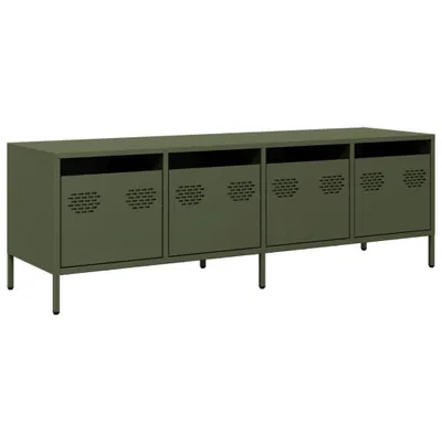 Produktbild von vidaXL TV-Schrank Olivgrün 135x39x43,5 cm Kaltgewalzter Stahl