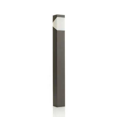 Produktbild von Lucande Wegeleuchte Kiran, 100 cm, grau, Metall, IP44, E27
