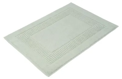 Produktbild von GÖZZE BIO Frottier Badteppich flauschiger voluminöser saugstarker Badvorleger aus Baumwolle Mint Grün 50 x 70 cm