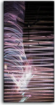 Produktbild von Wanduhr Bürouhr Leinwand Bild Geräuschlos 30x60 fraktales Kunst - schwarze Hände