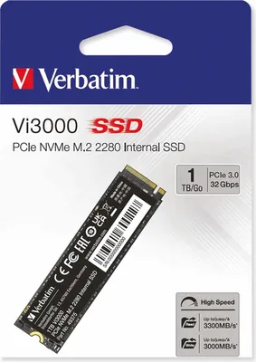 Produktbild von Verbatim Vi3000 PCle NVMe M.2 SSD 1TB 49375