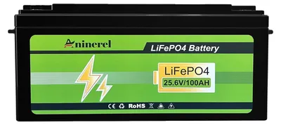 Obrázek produktu pro Dobíjecí solární baterie, kapacita 100 Ah, integrovaný systém BMS, 25,6 V, 100 Ah