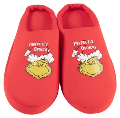 Produktbild von The Grinch Hausschuhe für Damen - Perfectly Grinchy Puschen Schlappen Slipper Pantoffeln Rot 41-42