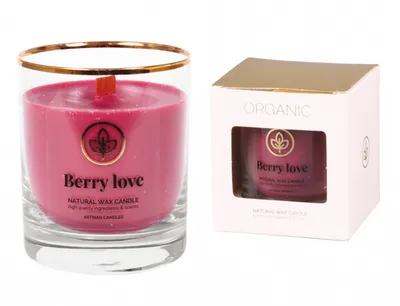 Obrázek produktu pro Svíčka ve skle BERRY LOVE vonná 250g