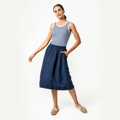 Produktbild von Damen-Rock „Rabea“ in Indigo Blue von Living Crafts