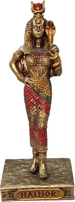Produktbild von Ägyptische Göttin Hathor, Miniatur, bronziert/coloriert