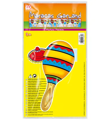 Produktbild von Girlande Mexiko Maracas bunt 3m - Einheitsgröße