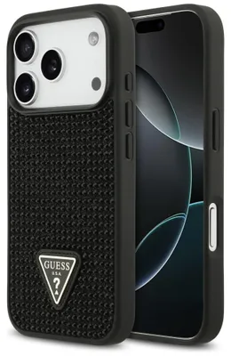 Zdjęcie produktu dla Etui Guess Rhinestone Triangle Logo do iPhone 17 Pro czarny