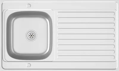 Immagine prodotto di The Living Store Set lavello e scolapiatti argento 1000x600x155 mm in acciaio inox