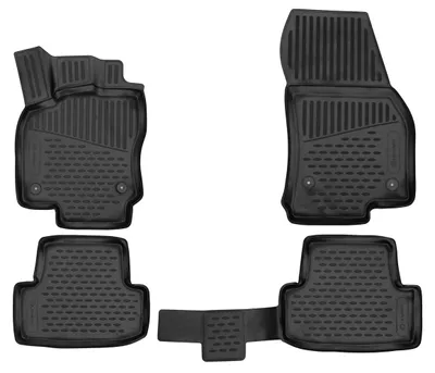 Gummi Fußmatten Set für Skoda Karoq Scout, Bj. 2020-, 4-teilig, schwarz