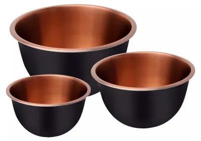 Image de Klausberg lot de 3 bols en acier KB7394