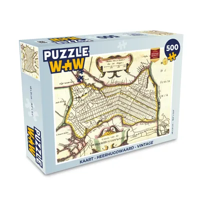 Obrázek produktu pro MuchoWow MuchoWow® Puzzle 500 ks Mapa - Heerhugowaard - Vintage