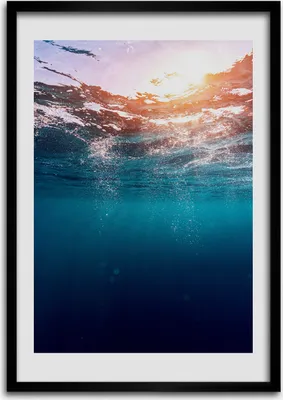 Produktbild von Bild - Bilderrahmen - Foto - 70 cm x 100 cm - MDF - Rahmen - Wandkunst - Unter Wasser
