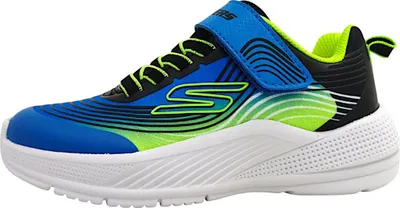 Imagen del producto de Zapatos deportivos para niños Skechers Microspec Advance, modelo para niños, con cierre de velcro, color azul