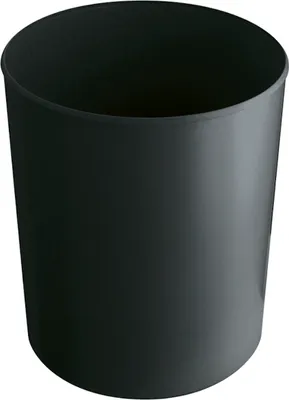 Produktbild von Runder feuerfester Papierkorb & Abfallsammler aus Kunststoff | 20 Liter, HxØ 34x28,3cm | Schwarz