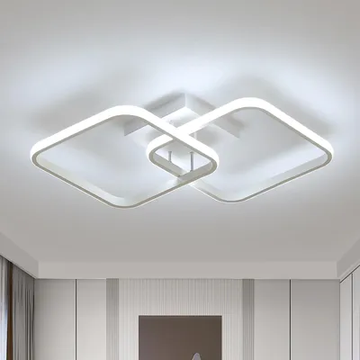 Imagen del producto de Lámpara de techo LED Osairous, diseño moderno, 42W, 4700 lúmenes, 6500K, 64 cm, color blanco